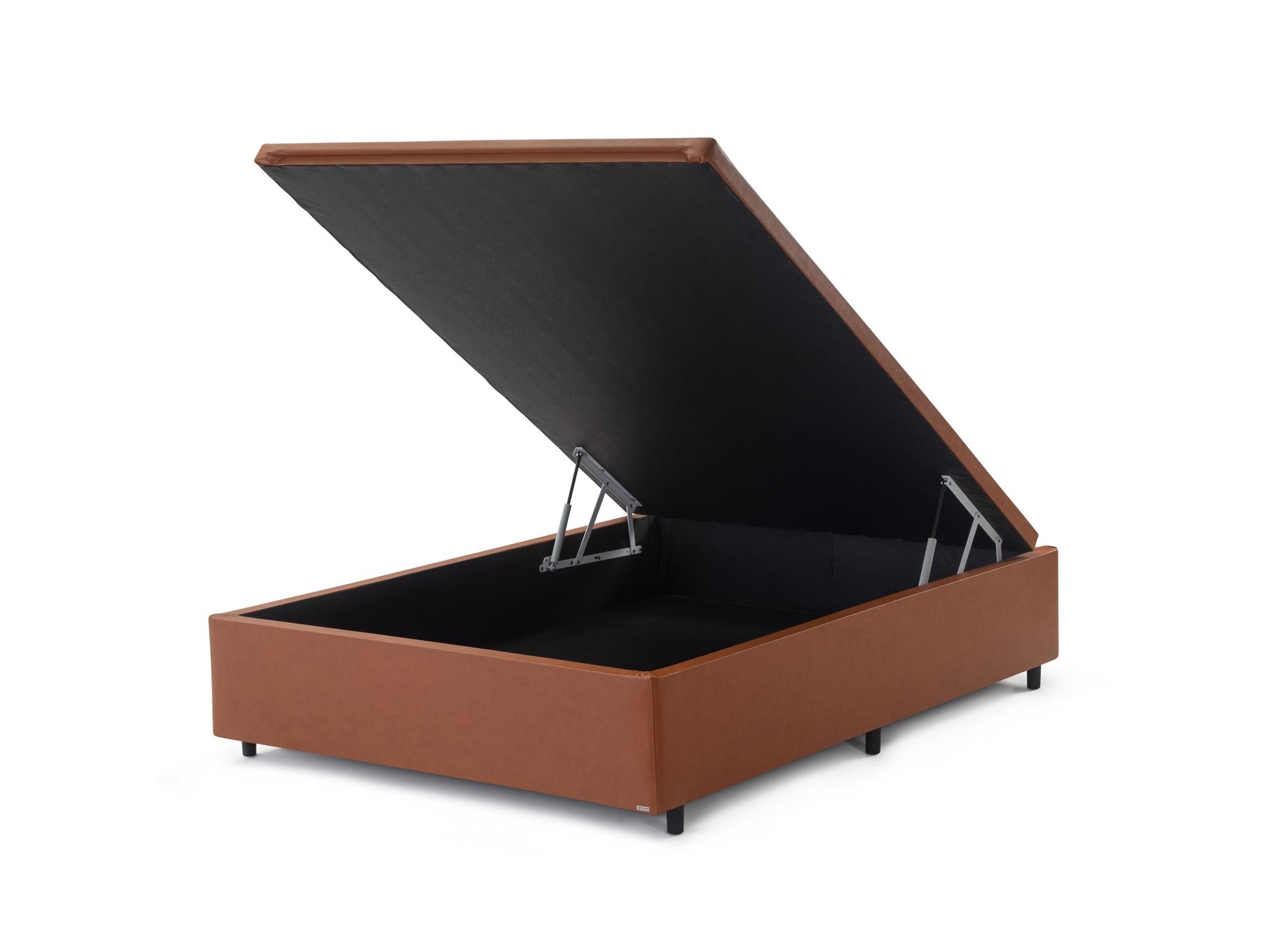 Cama box baú terracota com compartimento — Girassol Sofás, Apiúna